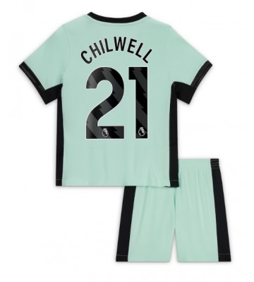 Chelsea Ben Chilwell #21 Tredje Kläder Barn 2023-24 Kortärmad (+ Korta byxor)